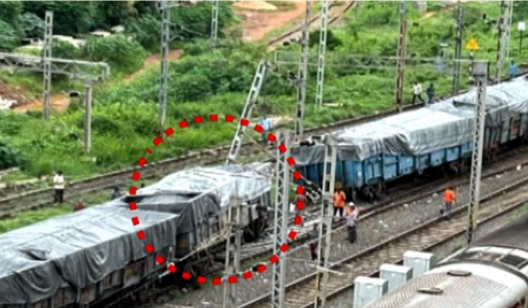 Goods Train Derails Near Bhubaneswar Station, Restoration Work Underway