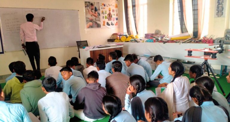 Vocational teaching in Rajasthan classroom