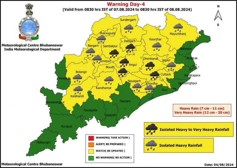 Heavy Rain To Resume In Odisha From Tuesday; IMD Issues Yellow Warning