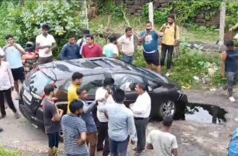 Woman Doc Injured After Car Falls Off Overbridge In Odisha’s Keonjhar