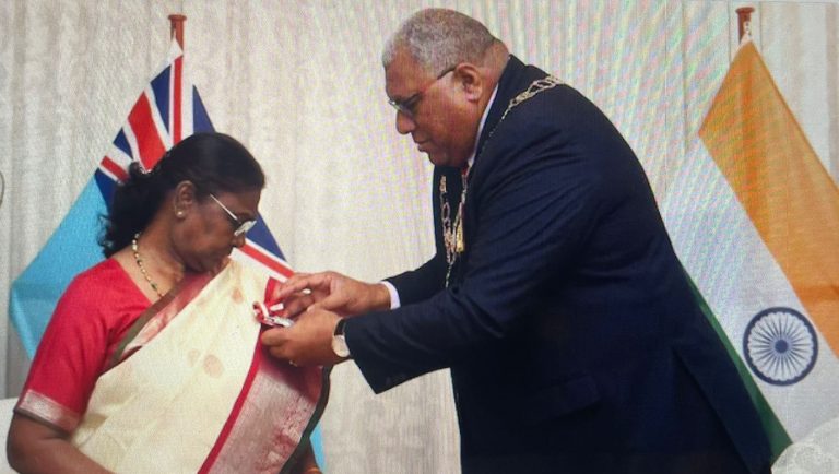 Fiji Confers Highest Civilian Award To President Droupadi Murmu