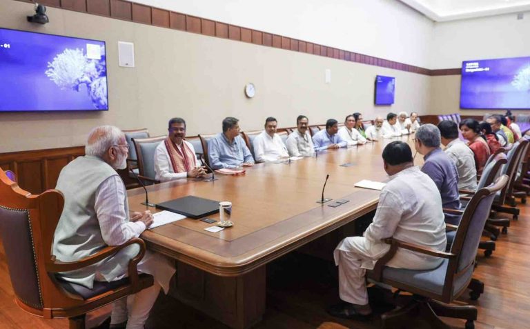 PM Narendra Modi Discusses Development Plans With 21 BJP MPs From Odisha