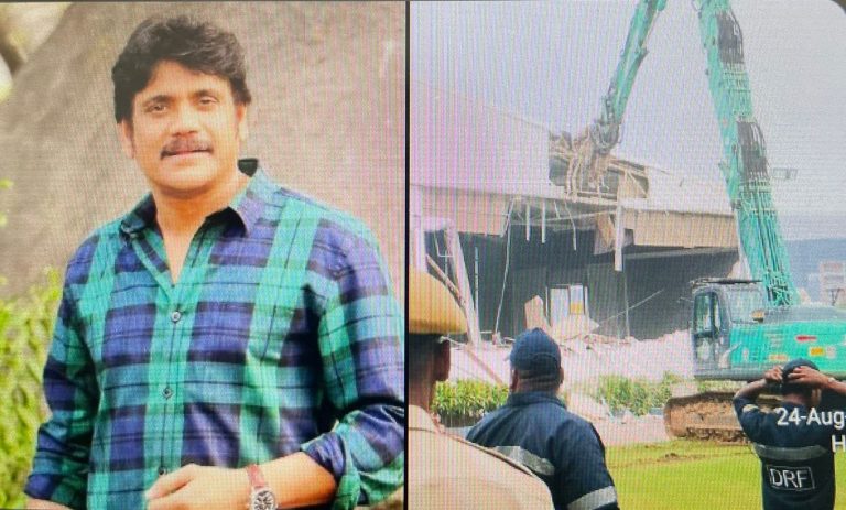 Demolition Drive At Actor Nagarjuna’s N-Convention Centre In Hyderabad