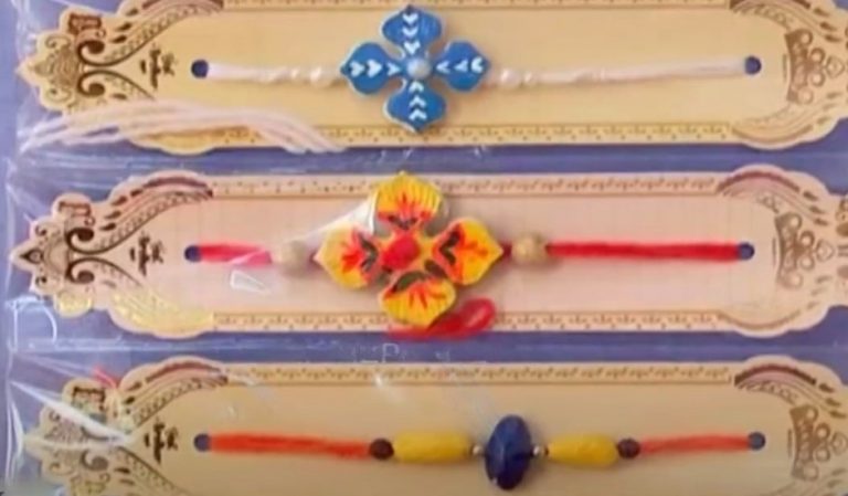 Customers Beeline For Bio-Degradable ‘Pancha-Dravya’ Rakhis Made By Children In Odisha’s Puri