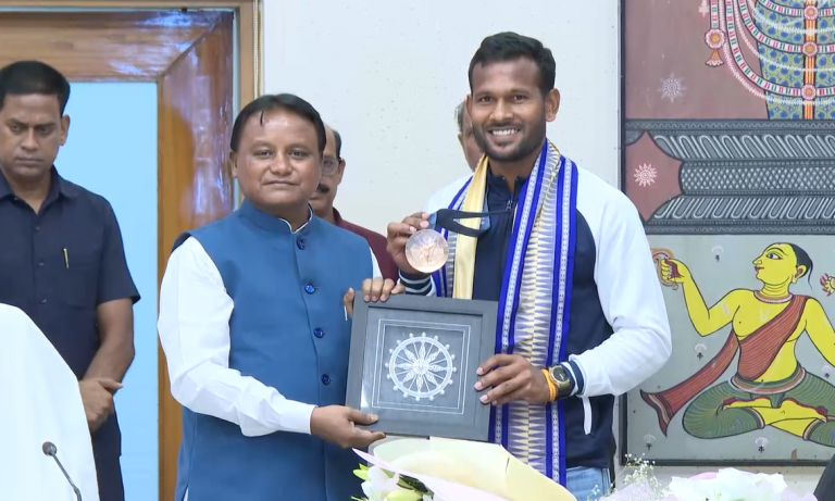 Olympian Amit Rohidas Gets Hero’s Welcome On Return To Odisha; Felicitated By CM Mohan Majhi