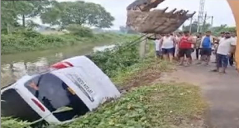 Man Dies After Car Plunges Into Canal In Odisha’s Cuttack