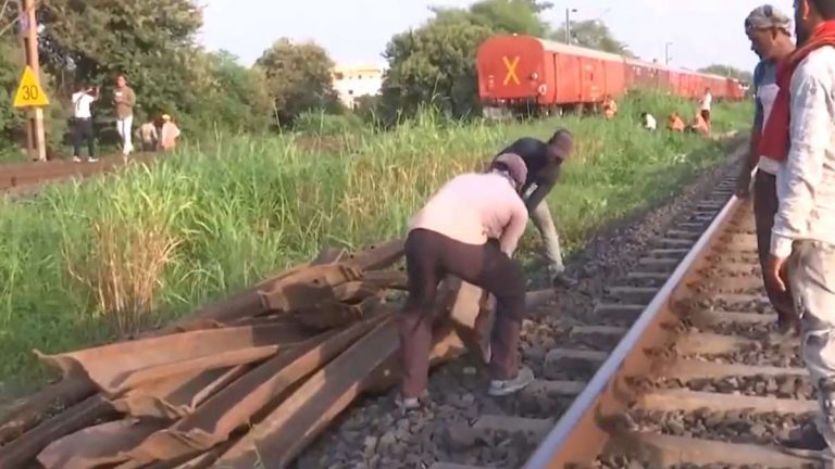 Derailment of goods train