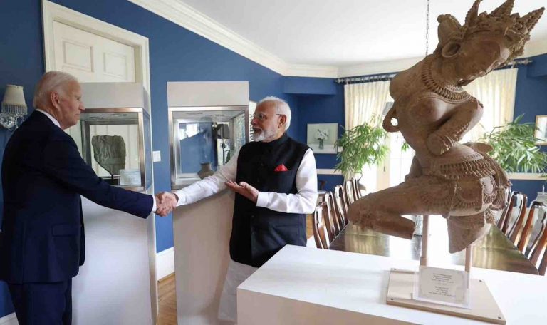 US Returns 297 Antiquities Smuggled Out Of India Amid PM Narendra Modi’s Visit
