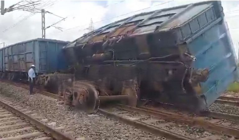 Two Wagons Of Goods Train Derail In Odisha’s Paradip