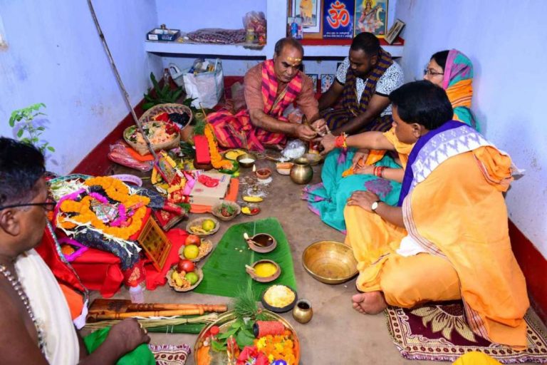 Odisha CM Mohan Majhi Reaches Native Village In Keonjhar, Performs Puja At Home