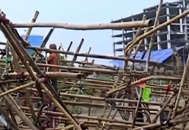 Puja Pandal, Lashed By Heavy Rain, Collapses In Bhubaneswar