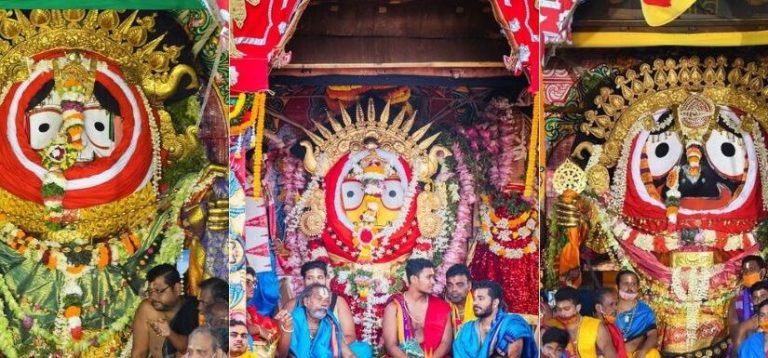 Huge Crowd In Odishia’s Puri To Witness ‘Raja Besha’ Of The Deities On Vijayadashami