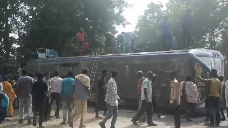 Driver Dead, Over 30 Passengers Injured As Bhubaneswar-Bound Bus Overturns In Nayagarh