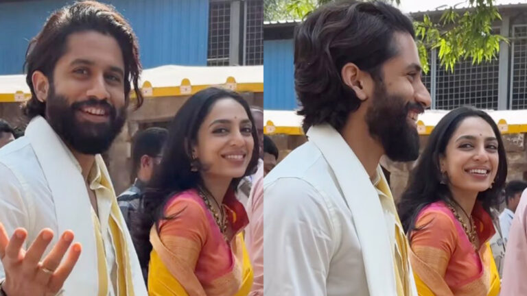 [Watch] Newly-Wed Naga Chaitanya & Sobhita Dhulipala Visit Srisailam Temple
