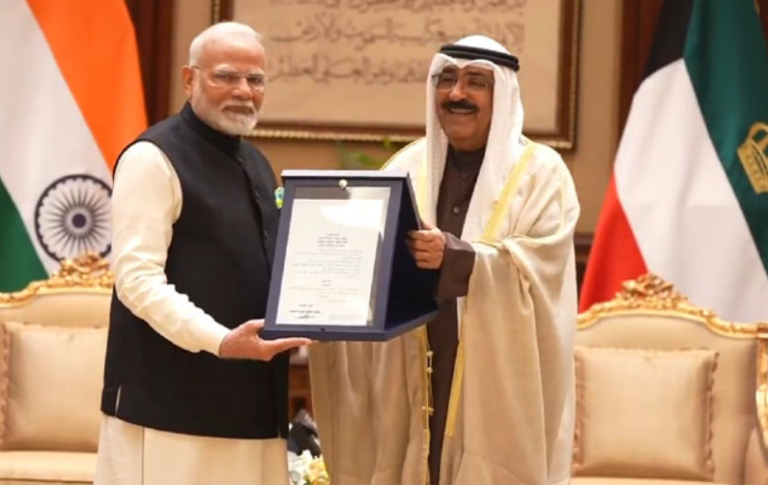 PM Modi Receives Kuwait’s Highest Honour, The Order Of Mubarak Al Kabeer