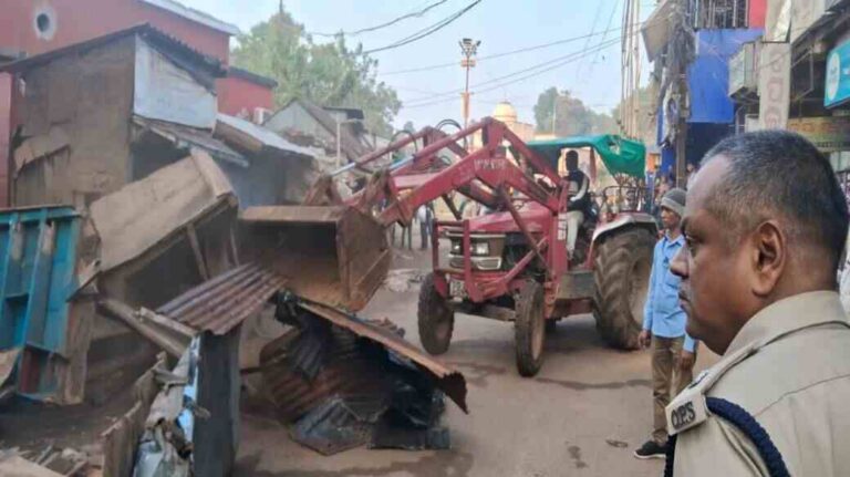 Tension In Odisha’s Khurda As 40 Illegal Structures Razed During Eviction Drive