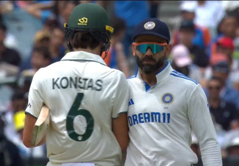 No Ban, But Kohli Fined 20% Match Fee For ‘Shouldering’ Australian Debutant Konstas On 1st Day Of Boxing Day Test