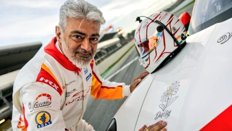 [Watch] Actor Ajith Kumar’s Narrow Escape After His Racing Car Crashes Into Barrier