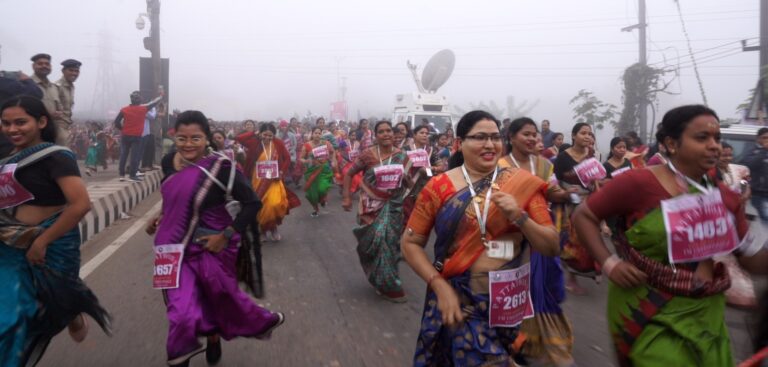 KIIT & KISS Mini Marathon: 6,000 Women Run In Sarees At Pattathon In Bhubaneswar