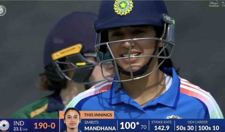 Smriti Mandhana Breaks Records For India In Women’s ODI With Fastest 100, Most Centuries