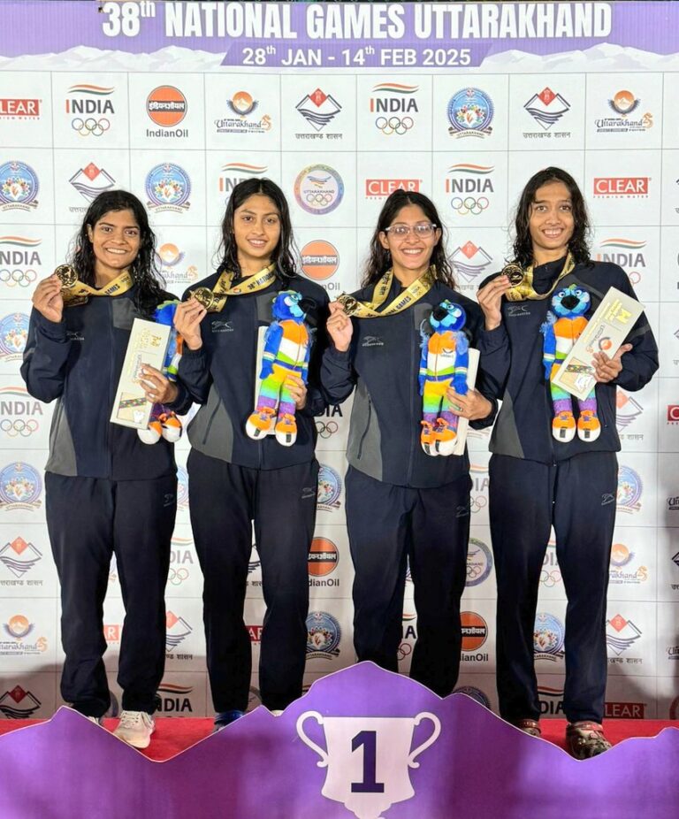 Odisha swimming medley relay gold