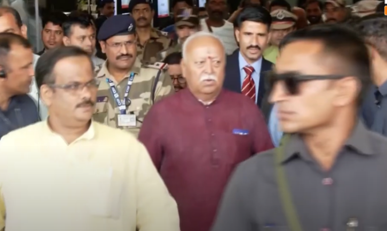 RSS Chief Mohan Bhagwat Arrives In Bhubaneswar On 5-Day Odisha Visit