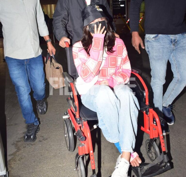 Rashmika Mandanna Spotted In A Wheelchair, Struggles To Stand On Her Feet [Watch]