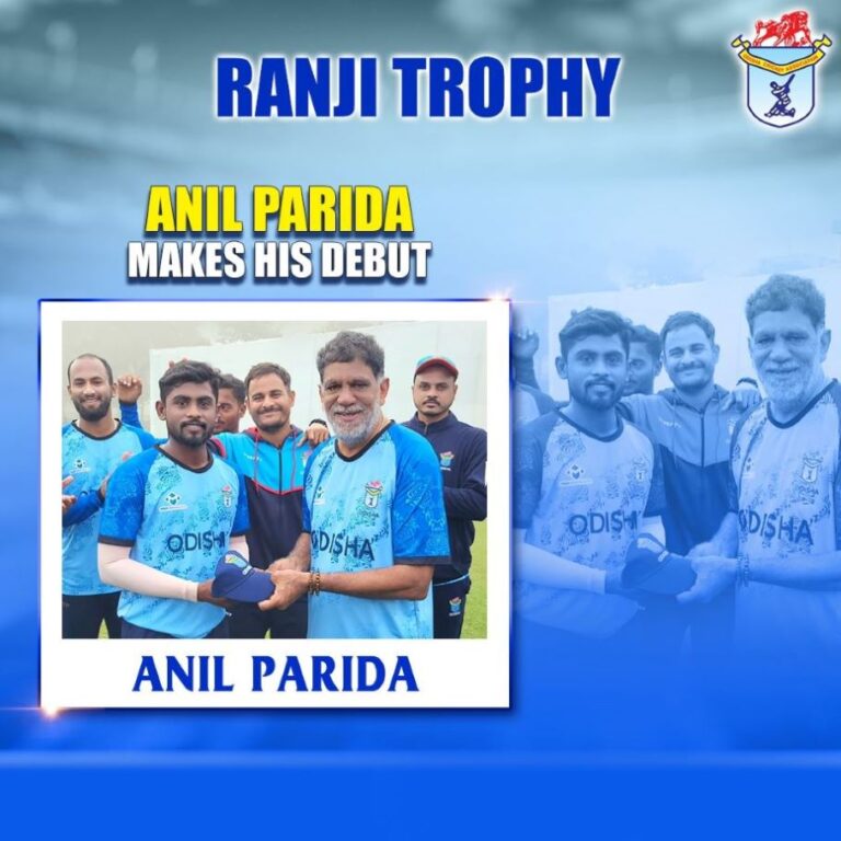 Anil Parida 99 not out on debut
