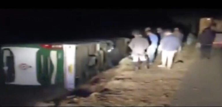 Puri-Bound Bus Overturns After Crashing Into Electric Pole, 20 Injured