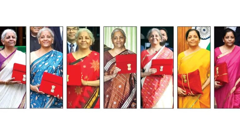 Secret Message In FM Nirmala Sitharaman ‘Eight’ Budget Sarees!