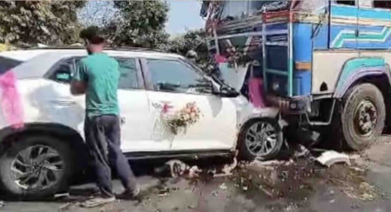 Newly-Wed Couple Among 5 Injured In Car-Truck Collision In Odisha’s Sambalpur