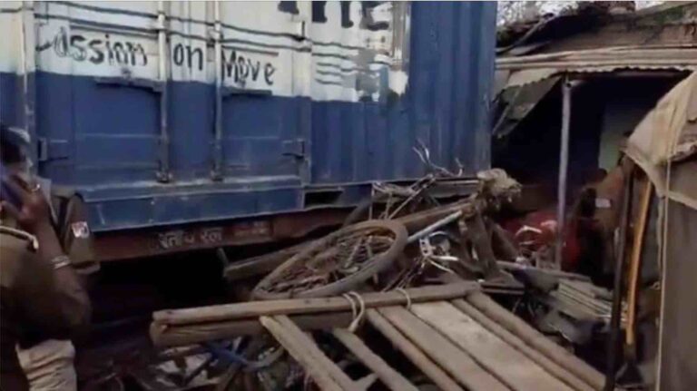 Goods Train Derails, Crashes Into Slum In Odisha’s Rourkela