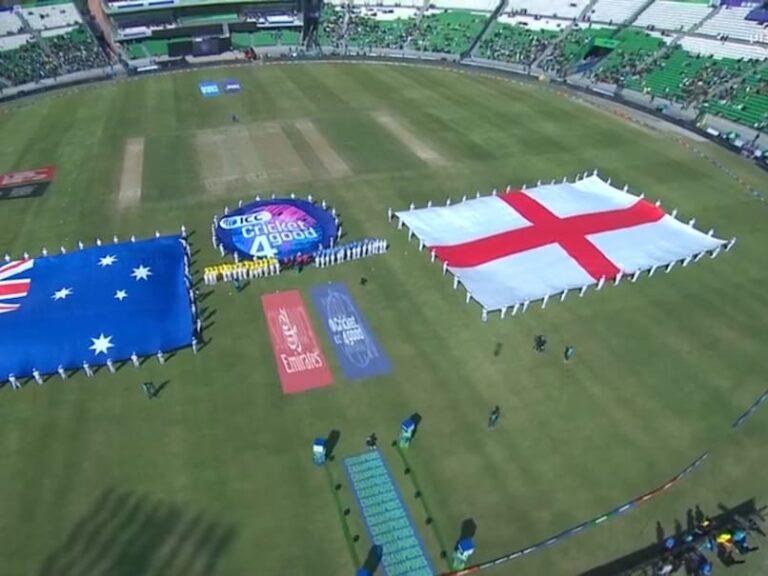 Indian anthem at England-Australia CT match