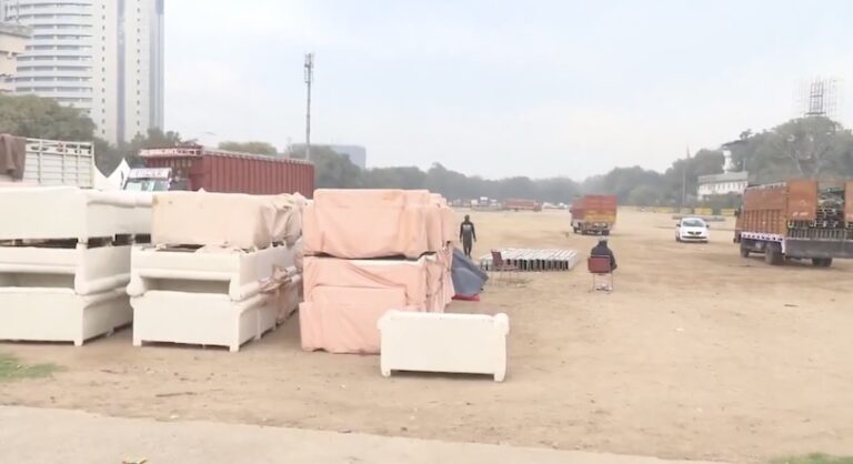 BJP Readies Ramlila Maidan For Delhi CM’s Oath-Taking Ceremony On Feb 20!