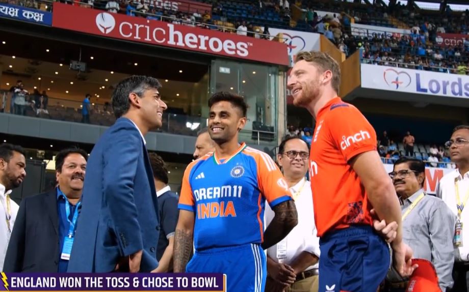 Rishi Sunak at Wankhede stadium