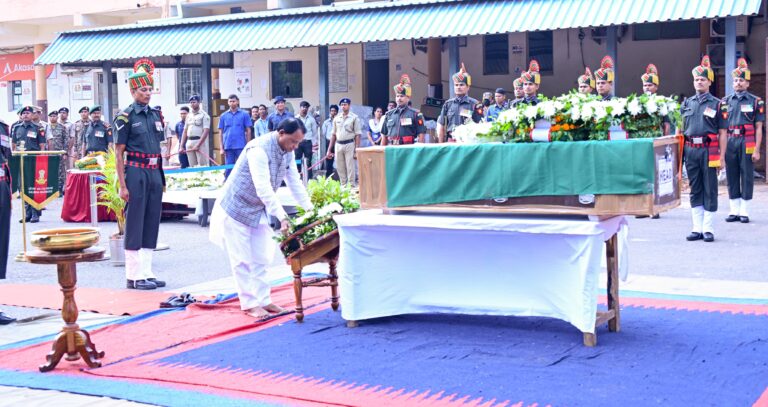 Martyred Odisha Soldier’s Remains Arrive In Bhubaneswar; CM Mohan Majhi Pays Tribute At Airport