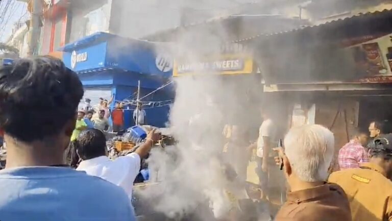Fire Engulfs Popular Mixture Shop In Bhubaneswar’s Saheed Nagar