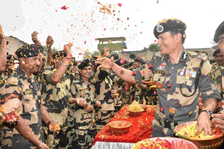 BSF DG Celebrates Holi With Troops Along The Indo-Bangladesh Border