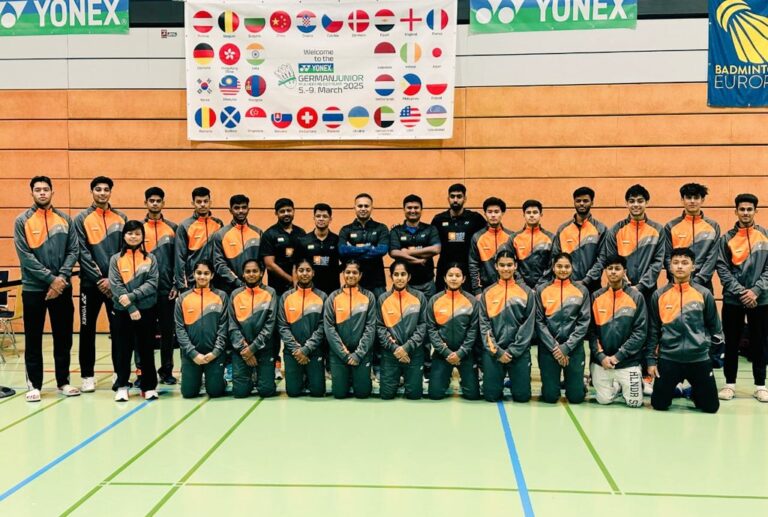 India team for German Junior badminton meet