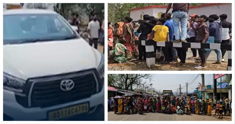 Protesters Throw Stones At Odisha Ministers’ Convoy During Visit To Nor’wester-Hit Mayurbhanj