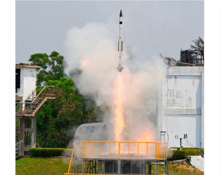 India Successfully Tests Vertically-Launched Short-Range Surface-To-Air Missile Off Odisha Coast