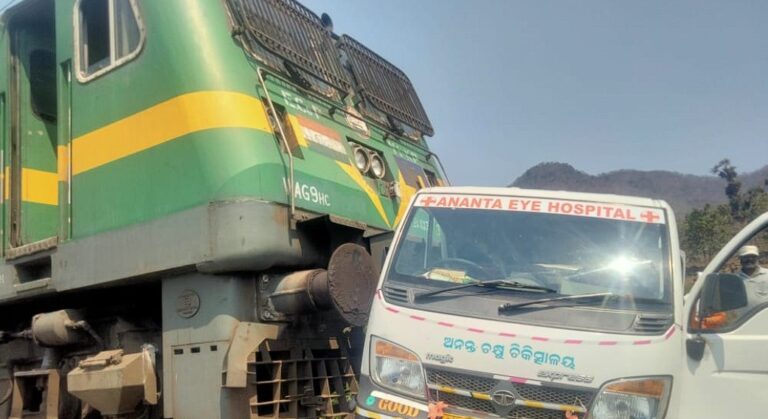 Narrow Escape For 8 As Goods Train Hits Ambulance ‘Trespassing’ Onto Tracks In Odisha, Case Filed By Railways