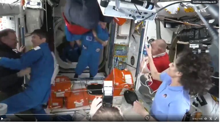 [Watch] 4 Crew Members Of NASA’s SpaceX Reach Space Station To Bring Back Sunita Williams, Butch Wilmore