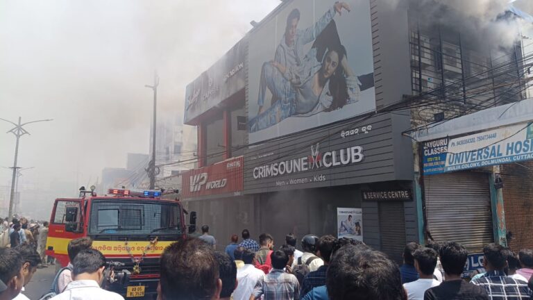 Massive Fire Breaks Out At Suitcase Showroom In Odisha’s Cuttack