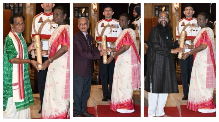 3 From Odisha Conferred With Padma Shri By President Droupadi Murmu