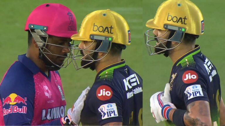 Sanju Samson cheks Kohli heartbeat