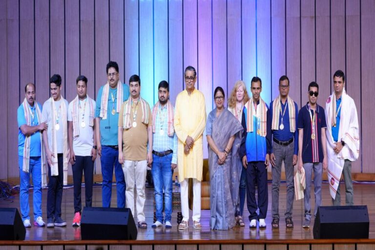Visually challenged chess champs honoured