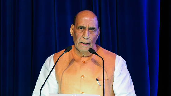 Rajnath Singh attends ‘Arjan Singh Memorial Lecture’ at AFA in Delhi