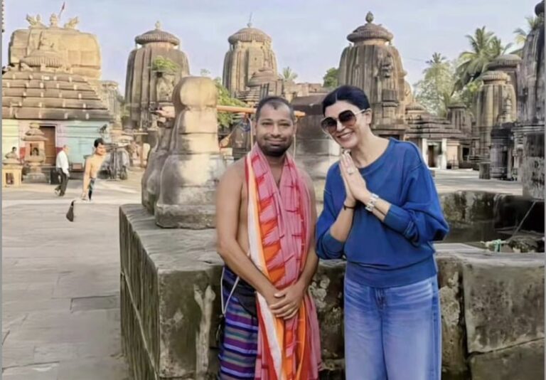 Photo Of Sushmita Sen Visiting Bhubaneswar’s Lingaraj Temple Sparks Row