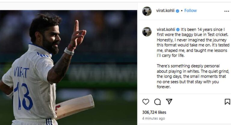 ‘Walking Away With Heart Full Of Gratitude’: Virat Kohli Retires From Test Cricket